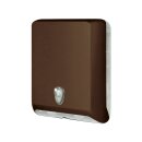 Falthandtuchspender Kunststoff braun/brown